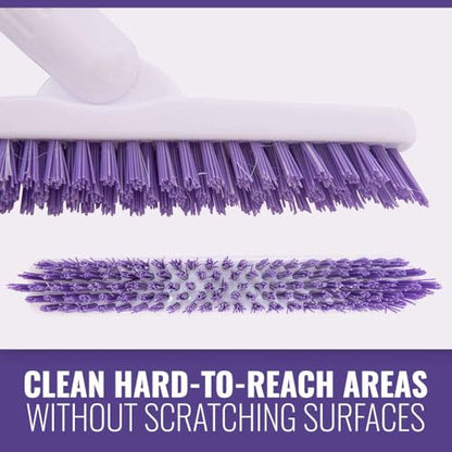 Fuller Brush E‑Z Scrubber Replacement Head – 9" V‑Trim Tile & Grout Brush Head Only, Compatible with Telescopic Handle (Sold Separately) – Deep Grime Cleaning Without Scratching