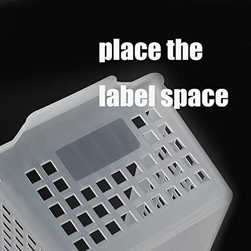 Clear Plastic Storage Bins/Basket Organizer, 6-Pack | Pantry Organizers and Storage, Multi-Use Organizer Binsfor Home Bathroom Kitchen