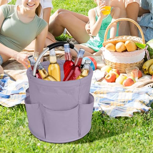 Professional Cleaning Caddy Organizer - 11" Wearable Cleaning Supply Bag with Adjustable Shoulder Strap & Handle - Housekeeper Essentials Organizer for Detailing Tools & Supplies (Purple) - color: Purple