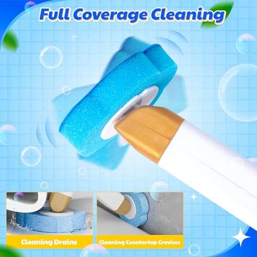 Toilet Bowl Wand Refills - 30 Count Disposable Replacement Brush Heads, Household Bowl Cleaners Refill Pads, Toilet Sponge Brush Scrubbers Cleaning Supplies for Home Washing Bathroom Bathtub - style: 30 Count Refills