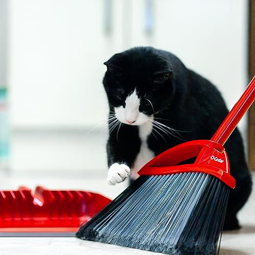 O-Cedar Pet Pro Broom with Step-On Dustpan | Remove 99% with One Sweep | Removes 3 Times More Pet Hair | Quiet Cleaning Tool for Cat and Dog Owners - size: PowerCorner Pet Pro Broom