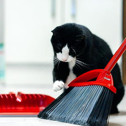 O-Cedar Pet Pro Broom with Step-On Dustpan | Remove 99% with One Sweep | Removes 3 Times More Pet Hair | Quiet Cleaning Tool for Cat and Dog Owners - size: PowerCorner Pet Pro Broom