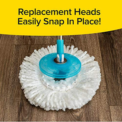 Hurricane Spin Mop Replacement Mop Heads for As Seen On TV Cleaning System by BulbHead, Spin Away Germy, Dirty Water - Super-Absorbent Microfiber Head Holds 10X Weight — 1-Pack - size: 8.5 Inch
