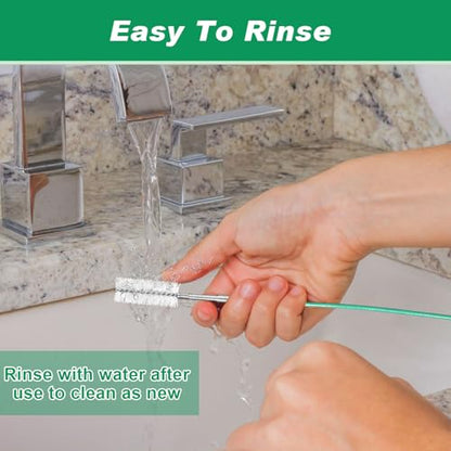 Auto Sunroof Drain Cleaning Tool,394Inch Long Pipe Cleaner for Car,Flexible Tube Cleaning Brush with 2Pcs 7.9inch Cleaning Brush Skinny Pipe Drain Dredge Cleaning Tool for Car Sunroof Wiper Drain Hole - size: 1000cm