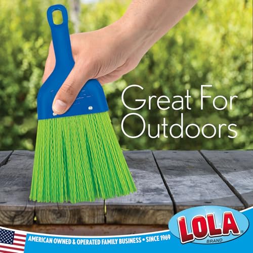 LOLA Whisk Broom, Hand Brush, 4 Pack Durable Bristles, Whisks Away Dirt & Debris, Compact, Hang Hole for Easy Storage, Indoor/Outdoor - size: 4 Pack, style: 2026 Model