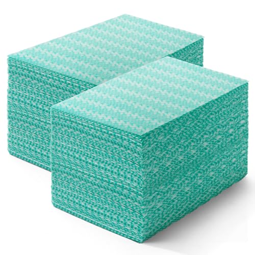 Reusable Cleaning Towels Reusable Cloths Dish Cloths, 100 Count Multi-Purpose Dry Handy Wipes Disposabel Kitchen Towels, Durable, Absoebent, Dry Quickly, Green, Handi Wipe - color: Green,100 Pcs