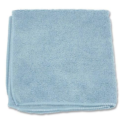 Boardwalk Microfiber Cleaning Cloths, 12-Pack, Blue, 12" Square, Superior Absorption, Washable, Lint & Streak Free, Used Wet Or Dry - color: Blue