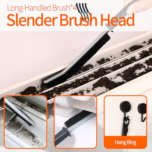 16PCS Crevice Cleaning Brush Set - Multi-Purpose Grout Cleaner Brush for Deep Cleaning Gap, Hard Bristle Scrub Brushes Tools, Cleaning Supplies for Household Use,Window, Kitchen, Bathroom - size: 16Pcs