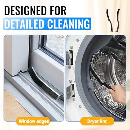 5 Pack Dryer Vent Cleaner Kit, Extra Long Flexible Brushes for Lint, Pet Hair & Dust, Refrigerator Coils, Home Washers, Sinks & Drains - color: Black