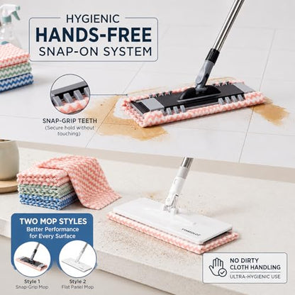 Hands Free Flat Mop Mini Mop Cloth Changing Replacement Package Microfiber Cleaning Cloth, Soft Absorbent Rags Replacement 10 Cleaning Cloths Easy Cleaning - color: 10*cloth