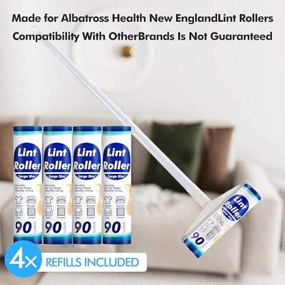 360 Sheets Sticky Lint Rollers Refills for 9.45'' Width Large Lint Roller, Floor Lint Roller Refills - size: 360 Sheets Refills
