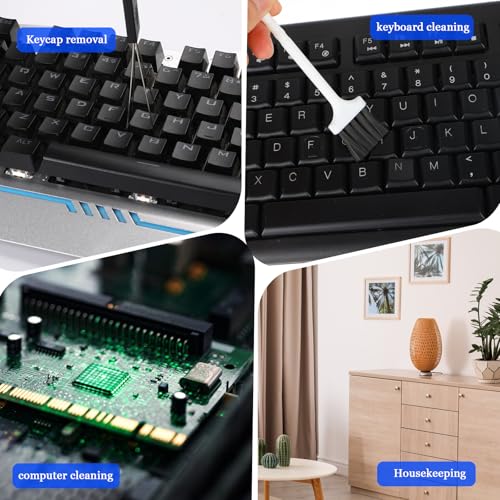 4 PCS Keycap Puller Switch Puller Keyboard Cleaning Kit, Key Cap Removal Tool with Keyboards Cleaning Brush for Mechanical Keyboards, Metal Materialkey Removal Tool