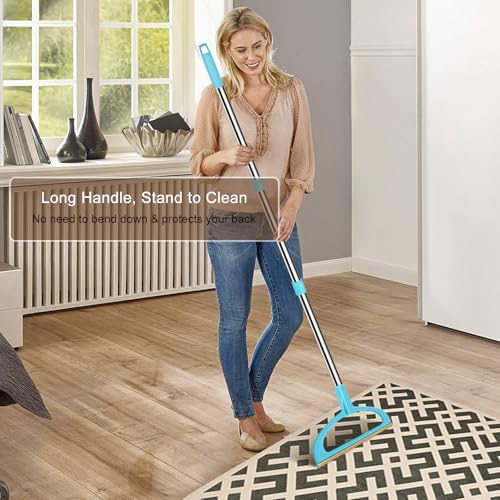 Carpet Rake for Pet Hair Removal, Pet Hair Removal Tool Set of 2, 56” Long Handle Carpet Pet Hair Removal Carpet Scraper Dog Cat Hair Remover for Sofa, Couch, Car, Rug,Stairs