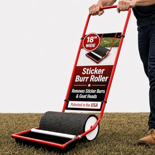 X-Large Remover Yard Tool Wide for Easy Yard Cleanup - Push Model 2.0 for Burr & Sticker Removal - Effortless Goat Head Roller and Picker - Made in USA (18" Extra Wide) - size: Extra Wide