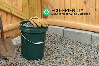 United Solution ECOSense 5 Gallon Bucket, Heavy Duty, Comfortable Handle, Perfect for on The Job, Home Projects, or Cleaning; Made from 90% Recycled Materials.100% Recyclable (Pack of 3) - color: Eco Green