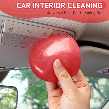 TeSabMi Car Cleaning Gel Car Cleaning Putty Car Putty Car Interior Cleaner Car Slime Car Detailing Kit Car Accessories Gifts for Men Women Stocking Stuffers Red - color: A Red