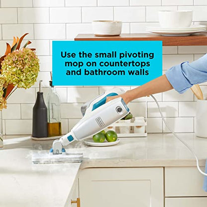 BLACK+DECKER Steam Mop, Floor and Handheld Steamer, Multi-Purpose Steam Cleaner with 6 Attachments, Corded (BHSM15FX08) - style: Steam Cleaner w/ 6 Attachments