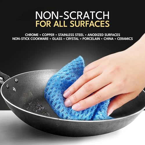 Non Scratch Dish Scrubbers for Cleaning Dishes (1PK) - Reusable Kitchen Sponge - Replace Dish Sponges for Washing Dishes - Best Household Scrubbing Pad & Alternative Dishwashing Scrub Pads Supplies - color: 1pk All Purpose