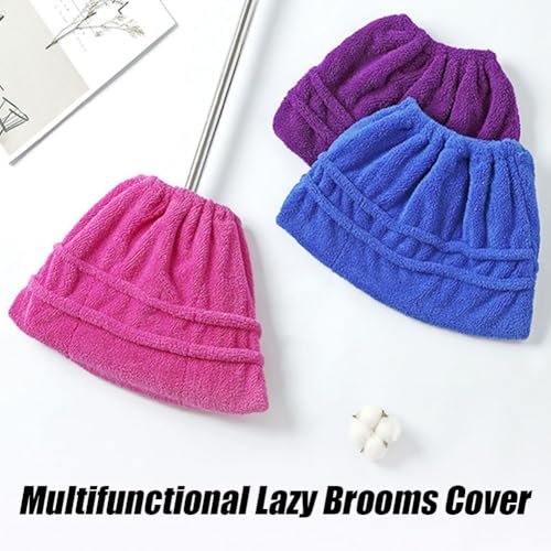 Multifunctional Lazy Brooms Cover, 15"×10“ Replacement Microfiber Broom Cloth, Reusable Mopping Cloth Replacement, for Wet & Dry Cleaning Dust Cobwebs and Pet Hair, for Home and Office (Mix)