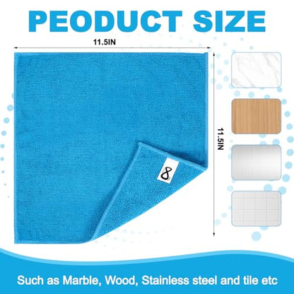 Microfiber Cleaning Cloths, 15 Pack Cleaning Rags, Wet and Dry Use Cleaning Towels, Highly Absorbent and Soft Feel, Lint Free, Streak Free, 11.5"X11.5"(Red/Yellow/Green/Blue/Purple) - color: Multicoloured 15 Pack