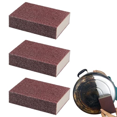 Mineral Sponge, Carborundum Sponges, Mineral Sponge No Smell Kitchen Scrubber Non Scratch Odor Free Durable Sponges Cleaning Tool (3)