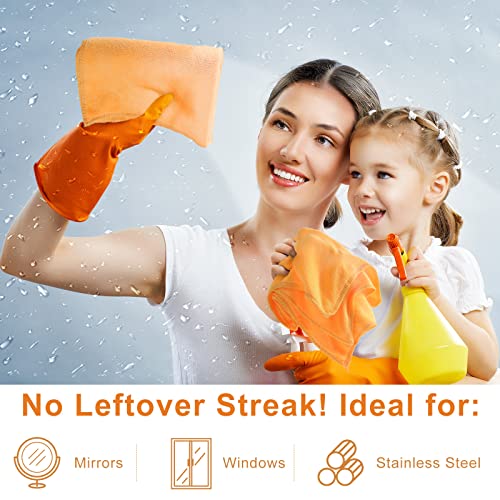 Nuenen Microfiber Cleaning Cloths for Cars 16 x 16 Inch Ultra Absorbent Car Towels Drying Reusable Cleaning Supplies House Kitchen Window Microfiber Towel(Yellow,60 Pcs) - color: Yellow