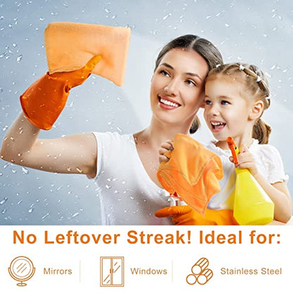 Nuenen Microfiber Cleaning Cloths for Cars 16 x 16 Inch Ultra Absorbent Car Towels Drying Reusable Cleaning Supplies House Kitchen Window Microfiber Towel(Yellow,60 Pcs) - color: Yellow