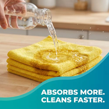 HELOMOR 3 Extra Large Microfiber Cleaning Cloths, 30"x18" Floor Towels for Squeegee Mop, Reusable Multi-Purpose Cleaning Rags for House, Kitchen, Car & Windows, Highly Absorbent, Lint-Free - size: Pack of 3