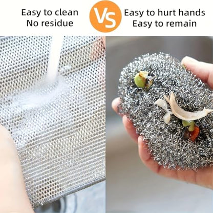 10pcs Miracle Cleaning Cloth - Ultra-Durable Mesh Ultrafine Fiber Set - Easy for Dry and Wet Cleaning - Very Suitable for Tableware, Metal Surfaces, etc.! No Scratches Kitchen Genius