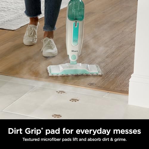 Shark Genuine Steam Mop Replacement Pads 2 Pack – 1 Dirt Grip & 1 Scrub Pad Included, Machine Washable, Designed for Sealed Hard Floors, Compatible with Shark S1000 & S2000 Series ONLY, 1153FCS2000