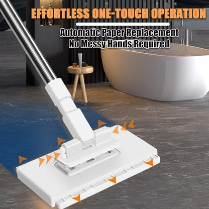 2026 Upgraded 39.4" Hands-Free Multi-Purpose Flat Mop, Multifunctional Lazy Mop with One-Click Cloth Attachment with 10 Reusable Cloths, Ideal for Washbasin and Kitchen - color: 2pcs