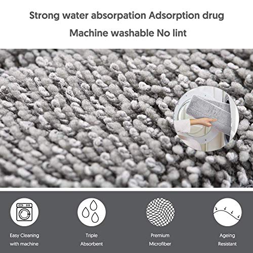 HOMTOYOU Microfiber Hardwood Floor Mop, Dust Flat Mop Floor Cleaning | 4 Pcs Washable Pads, 360° Rotation, Long Adjustable Stainless Steel Handle