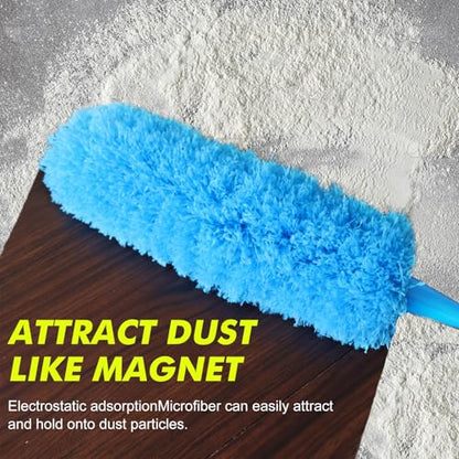 Rainbow Static Duster 24inch Reusable Microfiber Electrostatic Dusters with 2 Beandable and Washable Duster Head for Cleaning Home, Office, Car - size: 24inch-3pcs