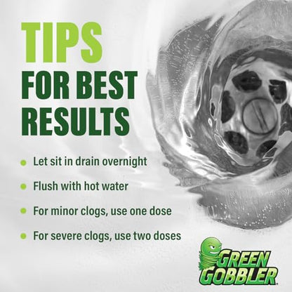Green Gobbler Drain Clog Remover With 5 Pack of Drain Snake Tools | Drain Opener | Drain cleaner | Toilet Clog Remover