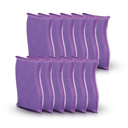 Scotch-Brite Stay Clean Scrubber Pads, Non-Scratch Dish Sponges for Kitchen Cleaning, 12 Count, Rinses Clean, Odor-Resistant, Safe on Non-Stick Cookware, Pots, Pans, and Glassware - size: 12 Pads