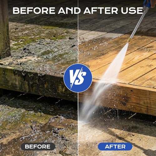 2026 New Jet Nozzle High Pressure Hose Nozzle, 2-1 High Pressure Power Washer Wand, VersatileCleaning Tool for Gutter, Patio, Car Wash,Gardening,Built to Last for Homeowners & Garden Enthusiasts