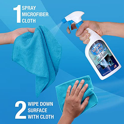 MiracleSpray for Electronics Cleaning, Safe Multisurface Cleaner for Any TV, Phone, Monitor, Keyboard, Screen, Computer, Includes Microfiber Towel - 16 Ounce Kit (Pack of 2) - size: 16 Fl Oz (Pack of 2)