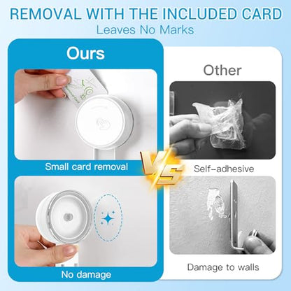 LUXEAR Heavy Duty Waterproof Shower Hooks 4 Pack - Suction Hook, No Drill Damage-Free Removable Reusable Wall Hooks for Bathroom Kitchen Towel Bathrobe Loofah Shower Hooks (Max Load 11LB/5KG) - size: 4 Pack Single