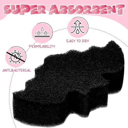 Tioncy 12 Pack Bat Kitchen Sponges Bulk Dual Sided Scrubber Sponges Dishwashing Non Scratch for Bat Kitchen Accessories Dish Scouring Black, White, Pink - color: Black, White, Pink, style: Bat