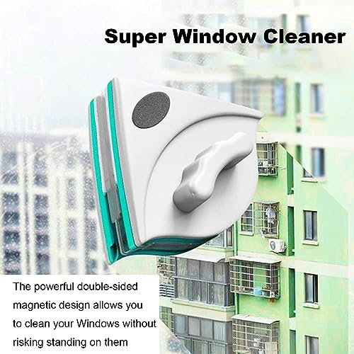 PUCHEN Double Sided Magnetic Window Cleaner, Magnetic Window Cleaning Brush, Window Wipers For Glass, Window Cleaning Tools Glasses Cleaner Cleaning Brush for High Windows - color: M(5~12mm)