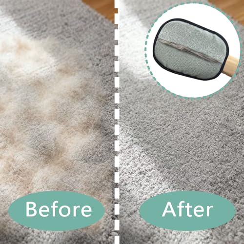 2-Pack Reusable Electrostatic Pet Hair Remover Gloves for Furniture, Carpets, Car Interiors & Auto Upholstery.
