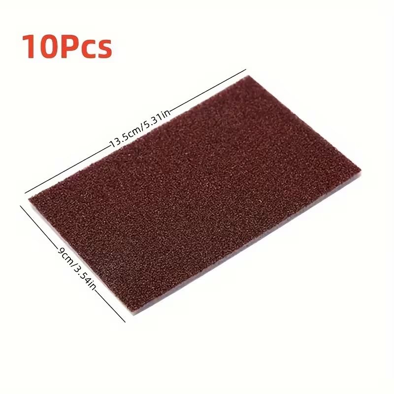 10pcs Diamond-Coated Heavy Duty Cleaning Pads - Abrasive Sponge Scrubbers for Pot Bottom, Cutting Board, Rust Removal, Dishwashing, Household & Commercial Use, Effortless Scouring Power 3.54"x5.31"