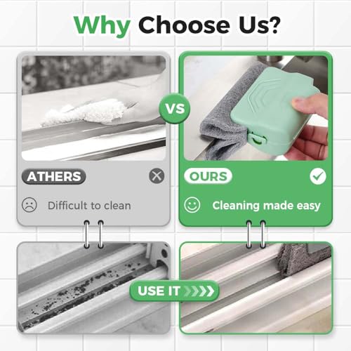 Magic Window Track Cleaner, 2026 New Window Groove Cleaning Brush, Handheld Window Track Cleaning Tools for Window lides Gaps, Sliding Door Track, Tile Lines Shutter Car Vents (Gray*3) - color: Gray*3