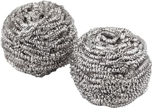 Shimomura Kihan 36588 Stainless Steel Scrubber, Set of 2, Made in Japan, Stubborn Stain Burnt