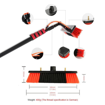 Water Fed Pole Kit, 11-35ft Length Water Fed Brush, Aluminum Outdoor Window Cleaner W/ 17ft Hose, Cleaning and Washing Tool for Window Glass, Solar Panel, 3.6M/11.8Ft - size: 3.6M/11.8Ft