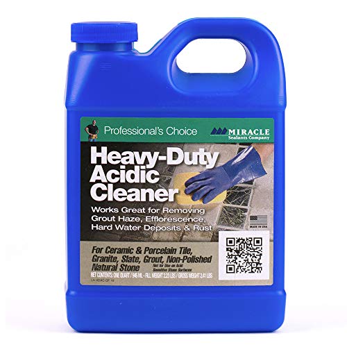 Miracle Sealants Heavy-Duty Acidic Cleaner for Tile & Stone, Grout Haze, Rust Stain & Efflorescence Remover, Quart - size: Quart (Pack of 1)