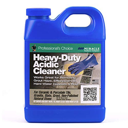 Miracle Sealants Heavy-Duty Acidic Cleaner for Tile & Stone, Grout Haze, Rust Stain & Efflorescence Remover, Quart - size: Quart (Pack of 1)