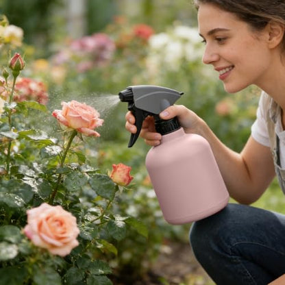600ml Adjustable Leakproof Misting Water Sprayer - Empty Spray Bottles | Gardening, Cleaning Indoor Outdoor Home Yard Backyard Lawn Plant Care Tool - color: Pink
