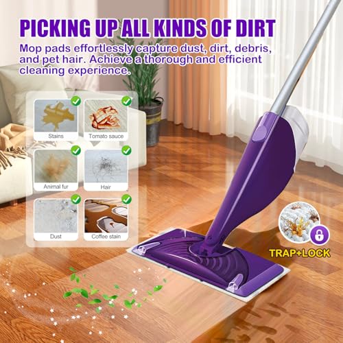 20 Count Disposable Mop Pads Refills for Swiffer Wet Jet Spray Mops, Wet Jet Mopping Pads for All Purpose Multi Surface Hardwood Floor Cleaning, 4 Layers Thickened and Super Absorbent