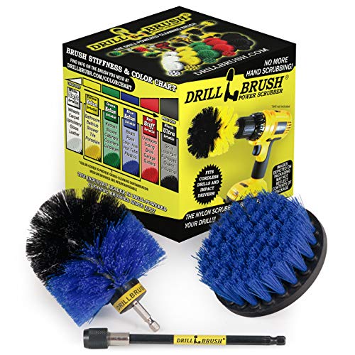 Marine - Kayak - Raft - Canoe - Inflatable - Boat Accessories - Hull Cleaner - Cleaning Supplies - Drill Brush - Spin Brush Kit - Pond Scum, Oily Residue, Weeds, Barnacles, Oxidation - color: Blue